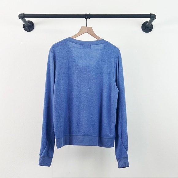 NWT Wildfox V-Neck Baggy Beach Jumper in Dusk Blue - Picture 6 of 7